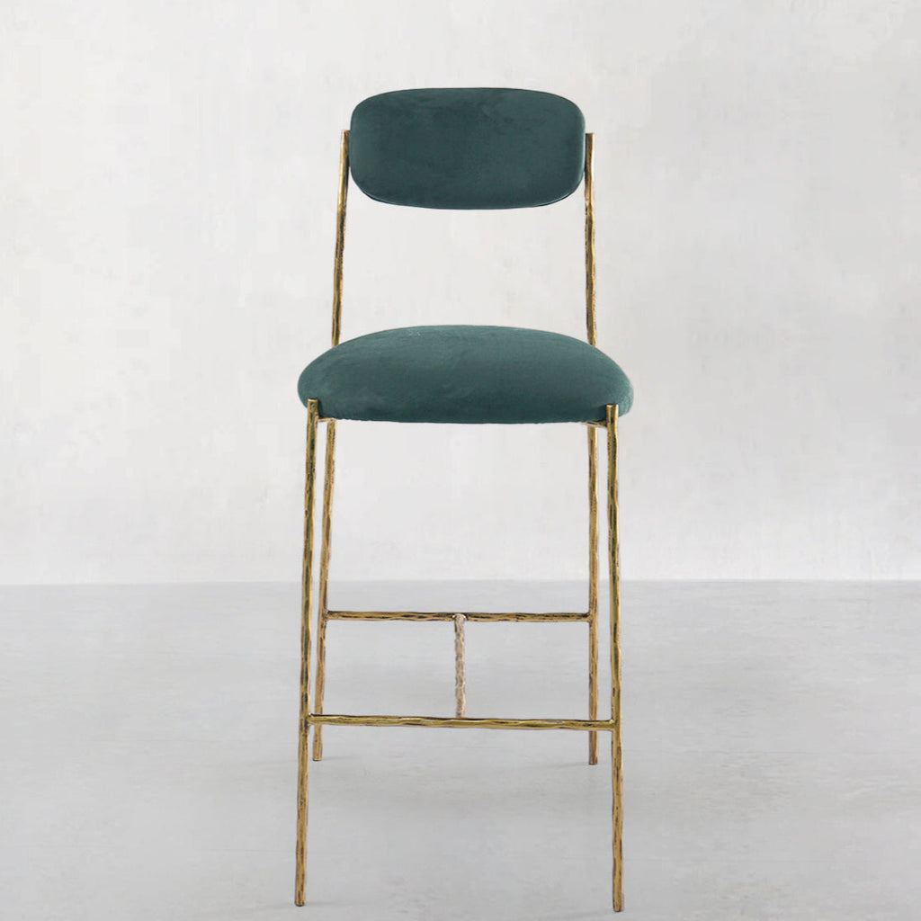 Thomson Green Fabric Bar Stool