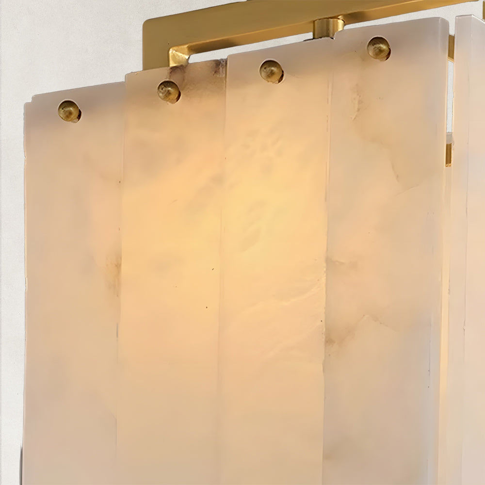 Orivan Alabaster 2-Light Cluster Dome Chandelier 6"D