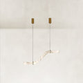Verve Single Wave Alabaster Tube Pendant Light 59"L