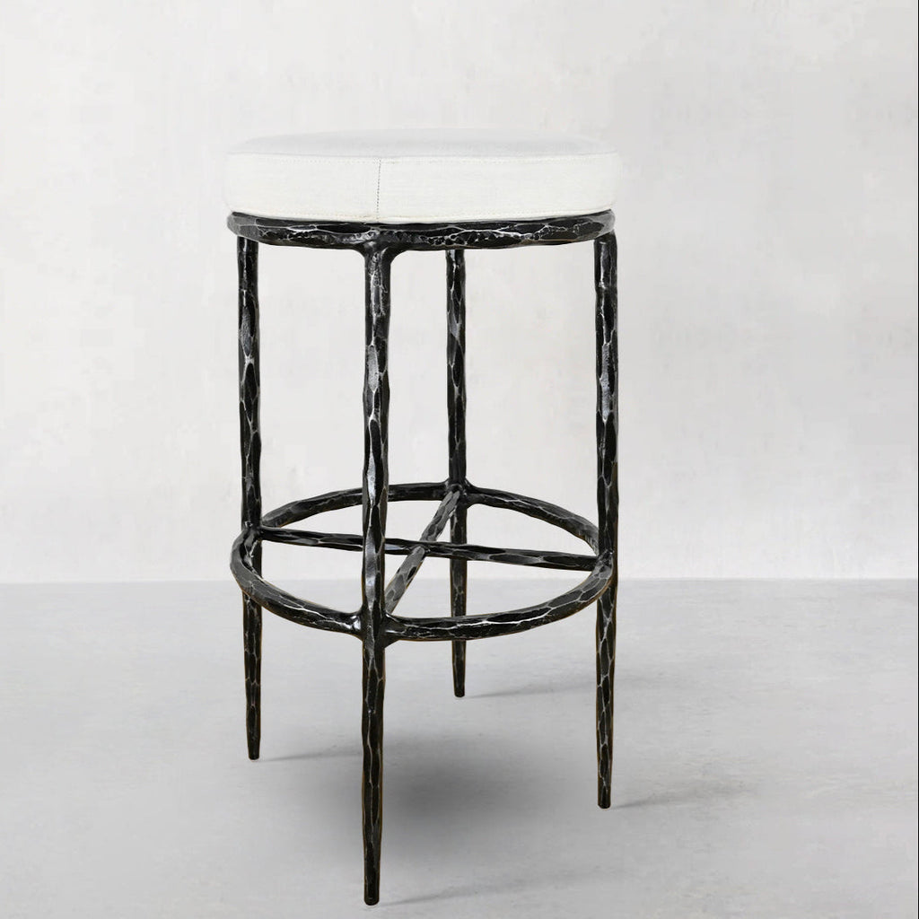 Thomson Backless Fabric Swivel Stool