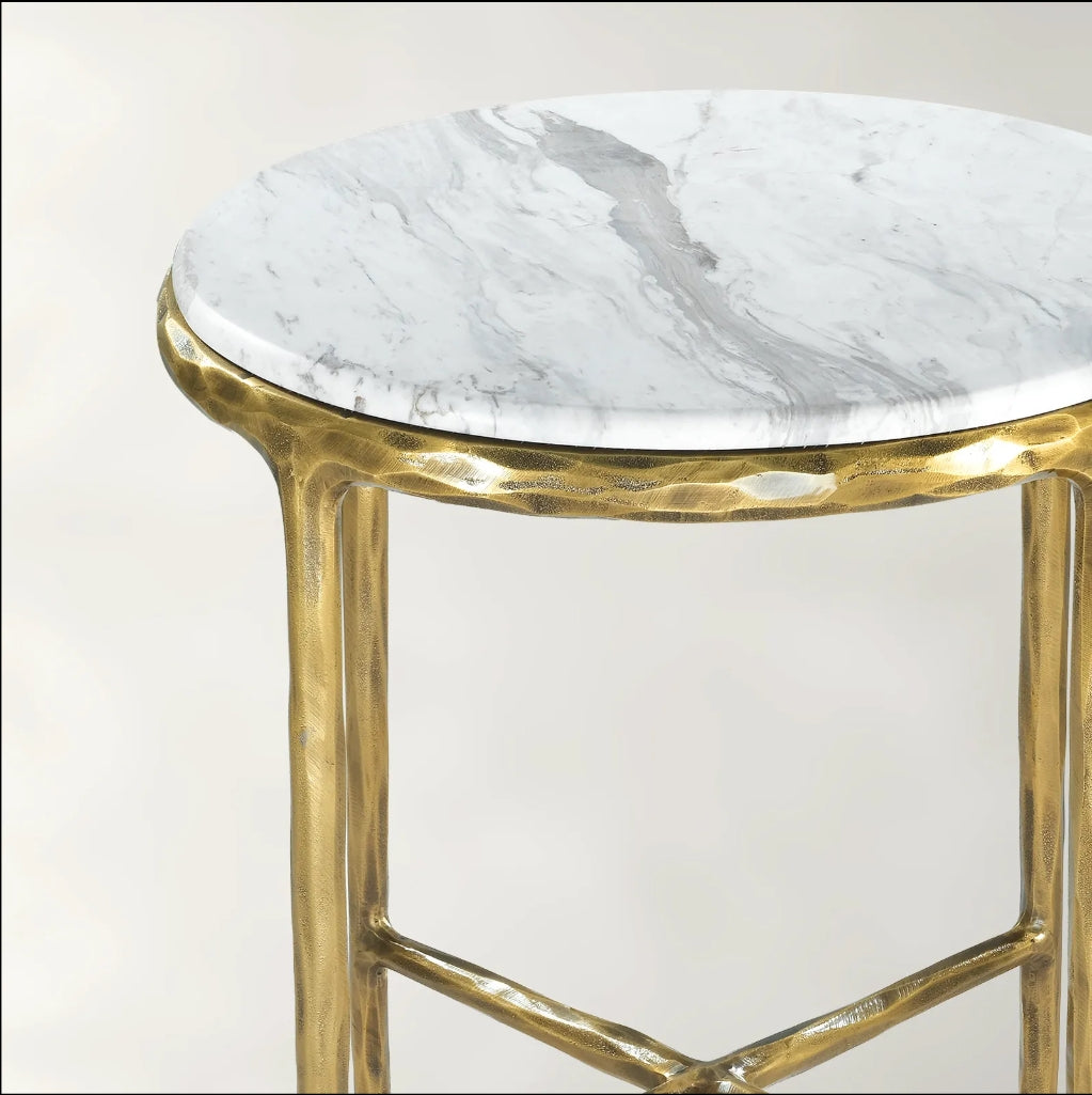 Thomson Round Marble Side Table 18" 22"