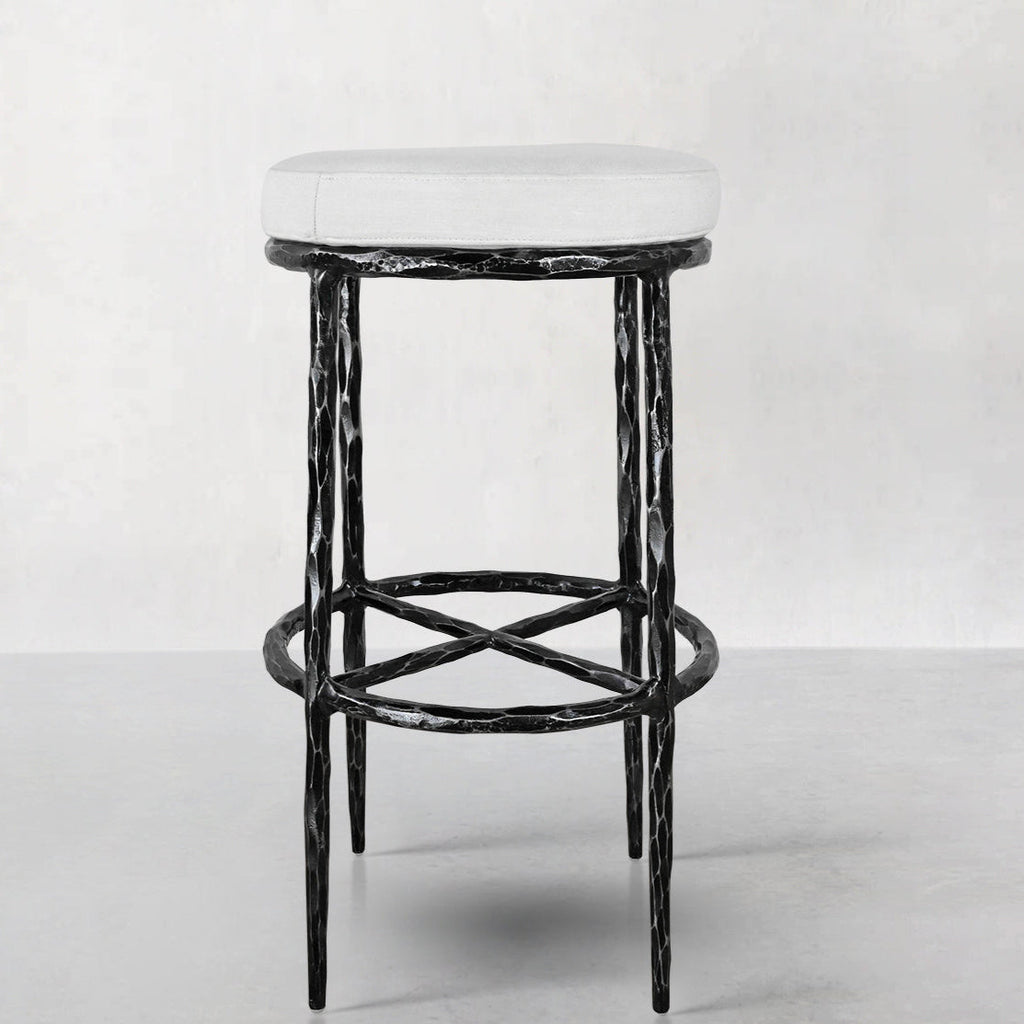 Thomson Backless Fabric Swivel Stool