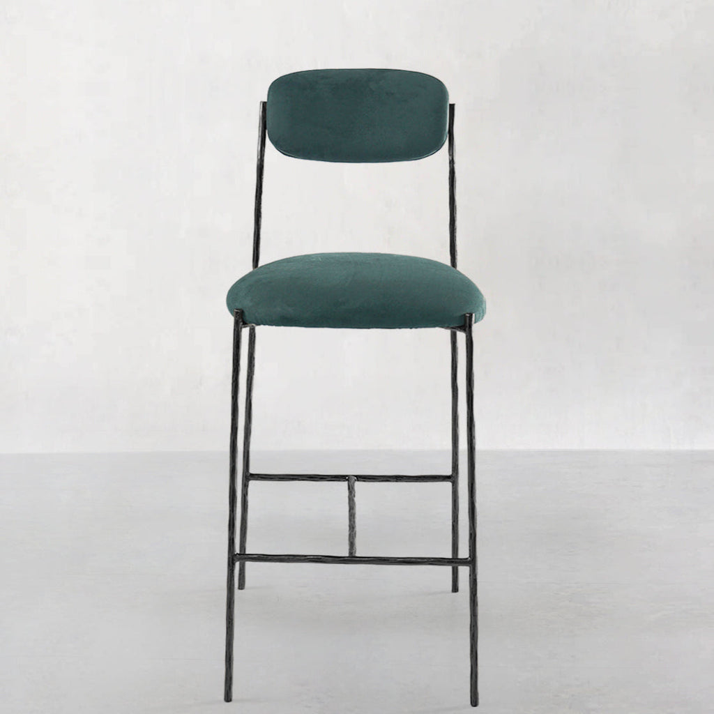 Thomson Green Fabric Bar Stool