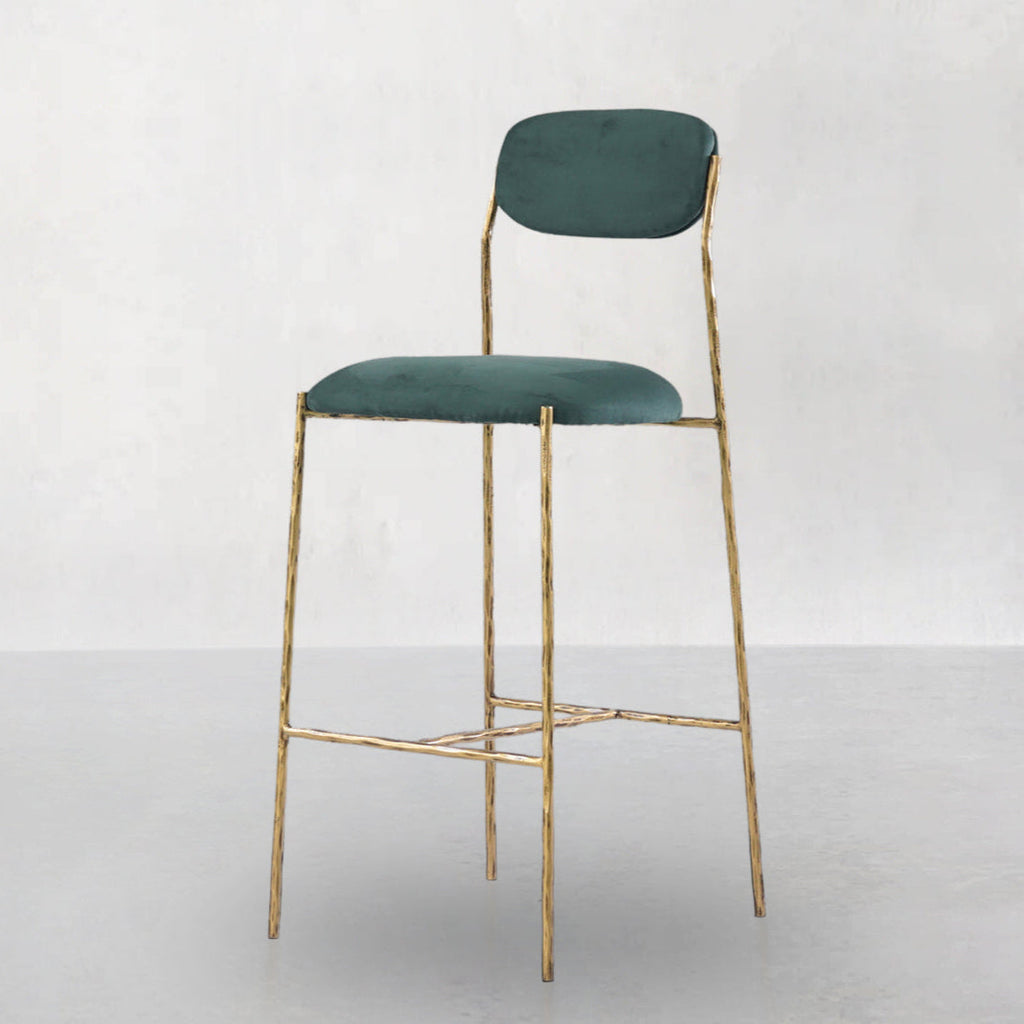 Thomson Green Fabric Bar Stool
