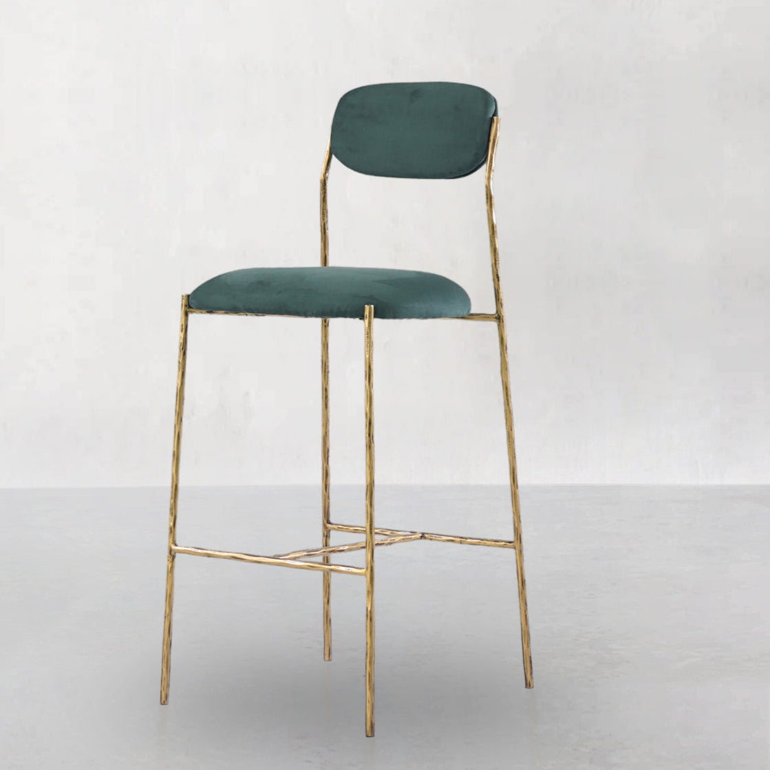 Thomson Green Fabric Bar Stool