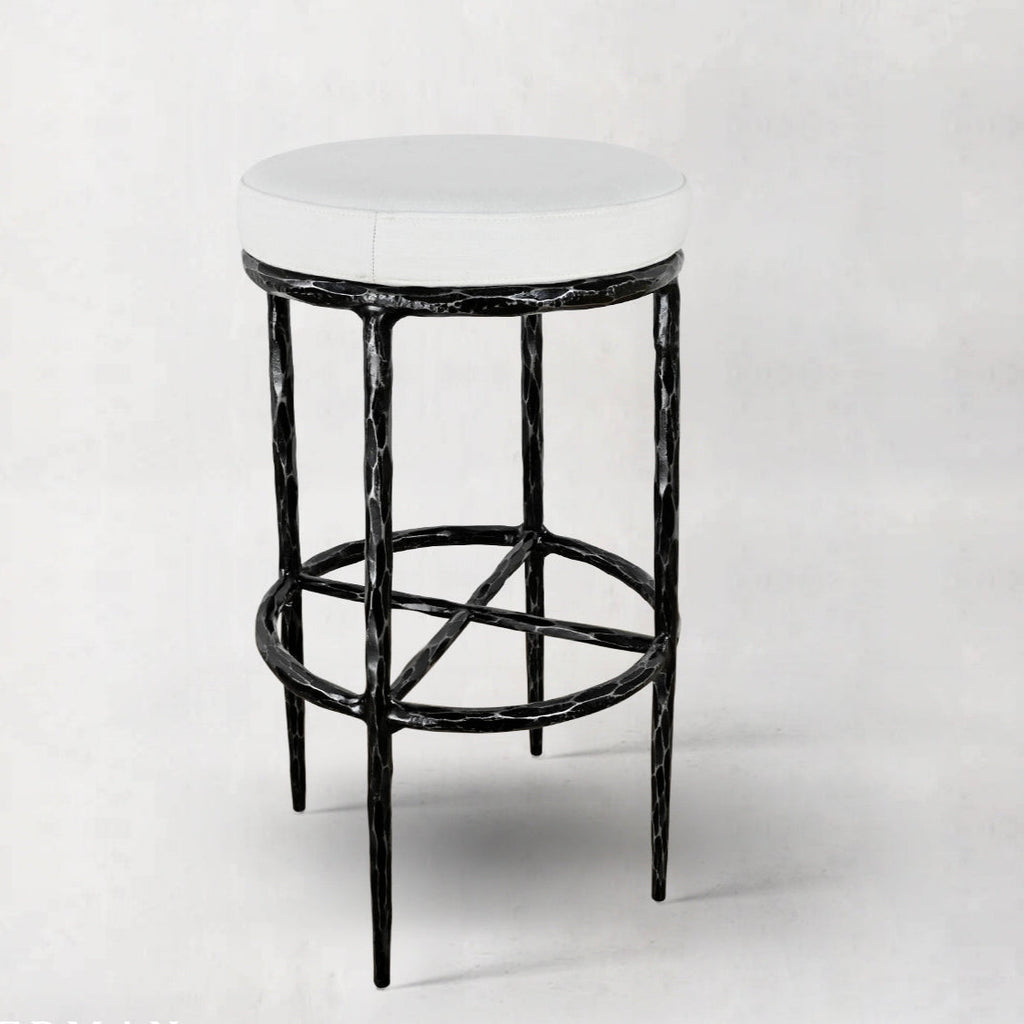 Thomson Backless Fabric Swivel Stool