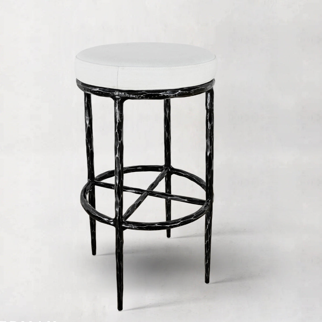 Thomson Backless Fabric Swivel Stool