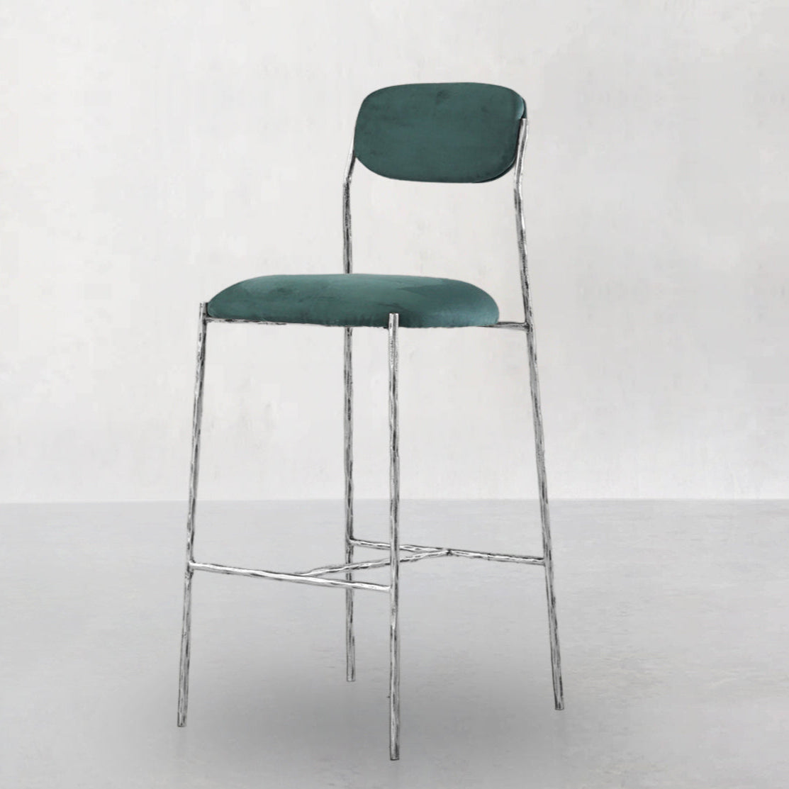 Thomson Green Fabric Bar Stool
