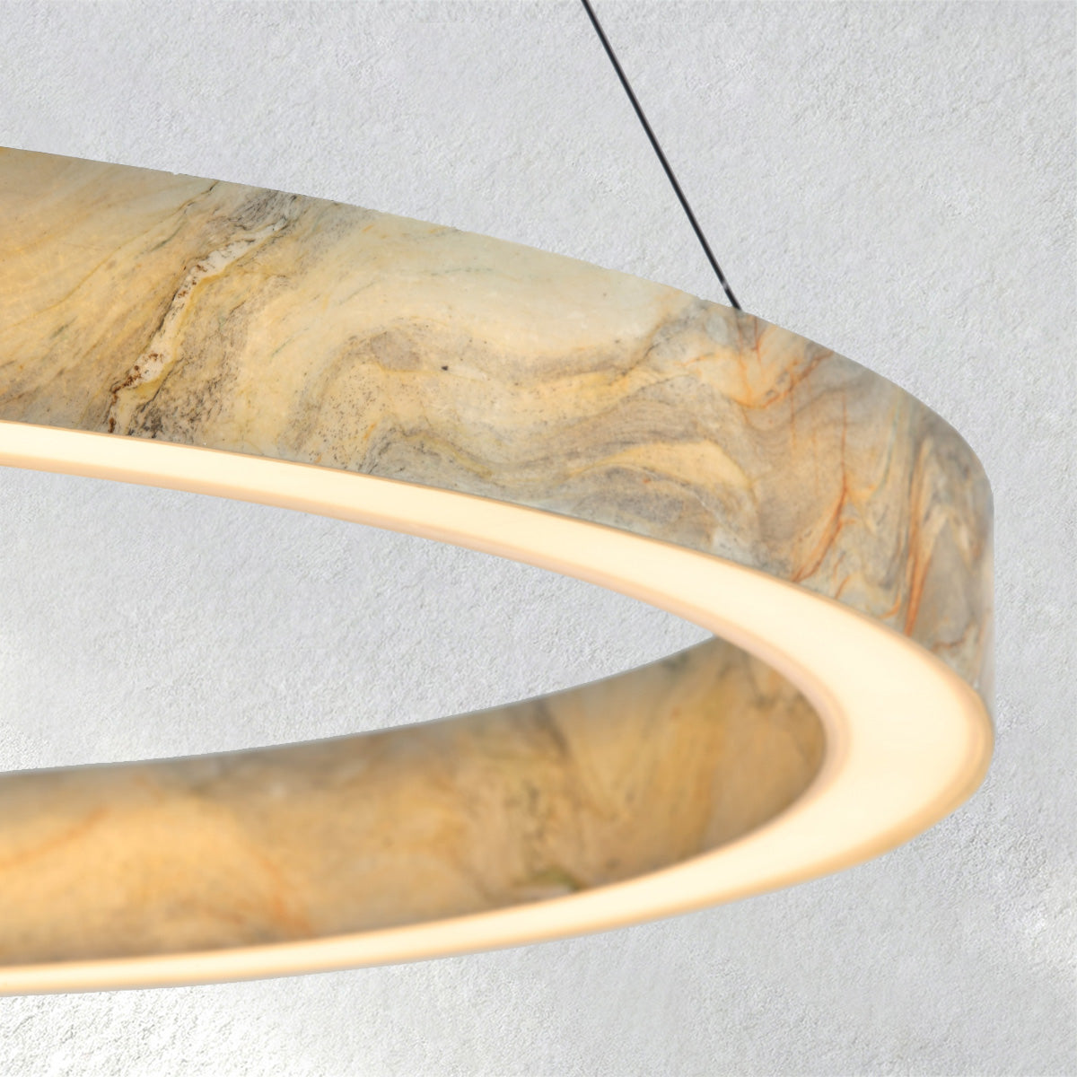 Manor Carey Alabaster StoneGlow Round Chandelier