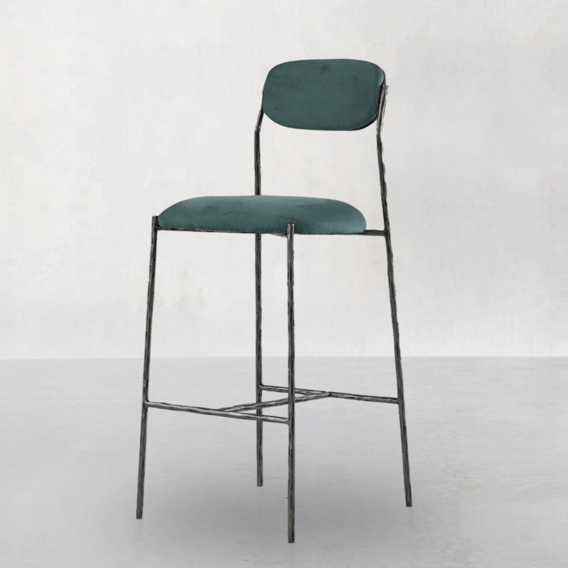 Thomson Green Fabric Bar Stool