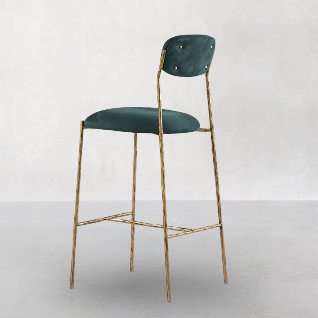 Thomson Green Fabric Bar Stool