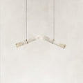 Verve Arch Alabaster Tube Pendant Light 59"L
