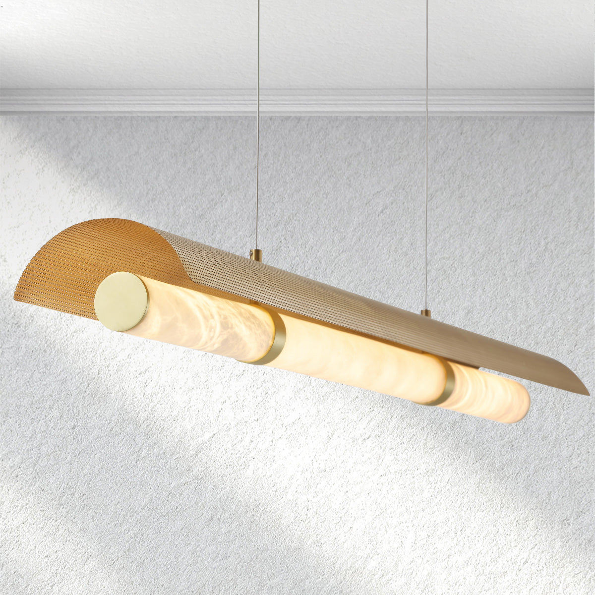 Manor Carey Mirage Alabaster Linear Chandelier