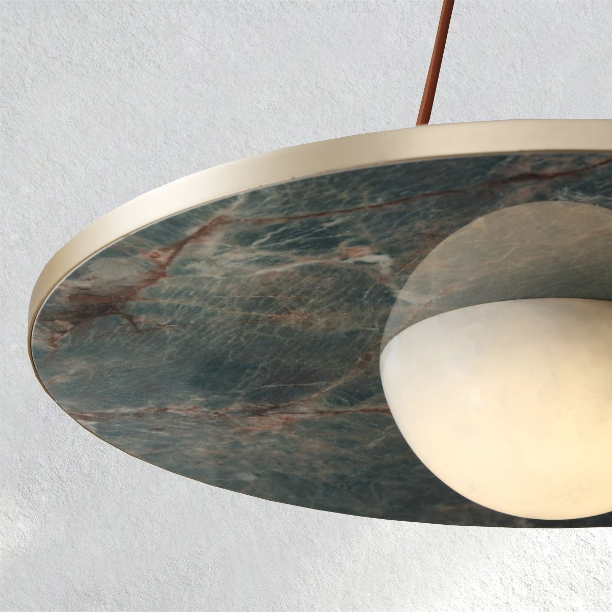 Manor Carey Float Disc Alabaster Pendant