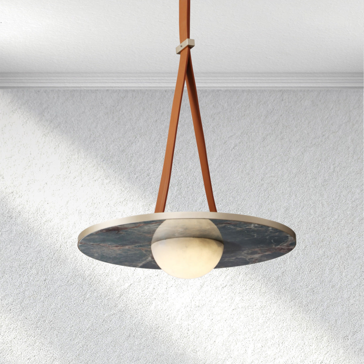 Manor Carey Float Disc Alabaster Pendant
