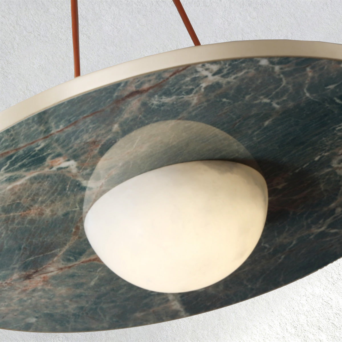 Manor Carey Float Disc Alabaster Pendant