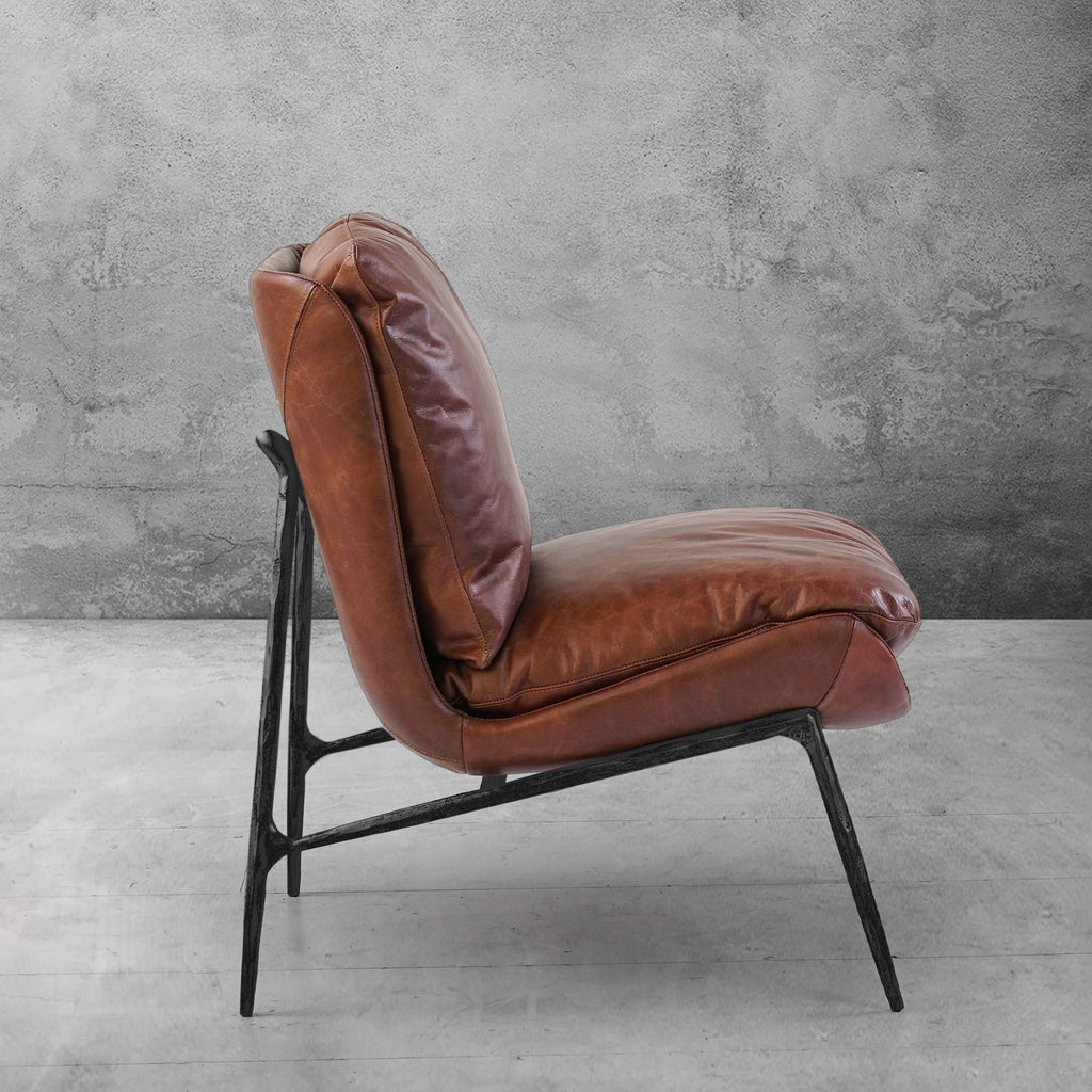 Thomson Vintage Leather Armrest Lounge Chair