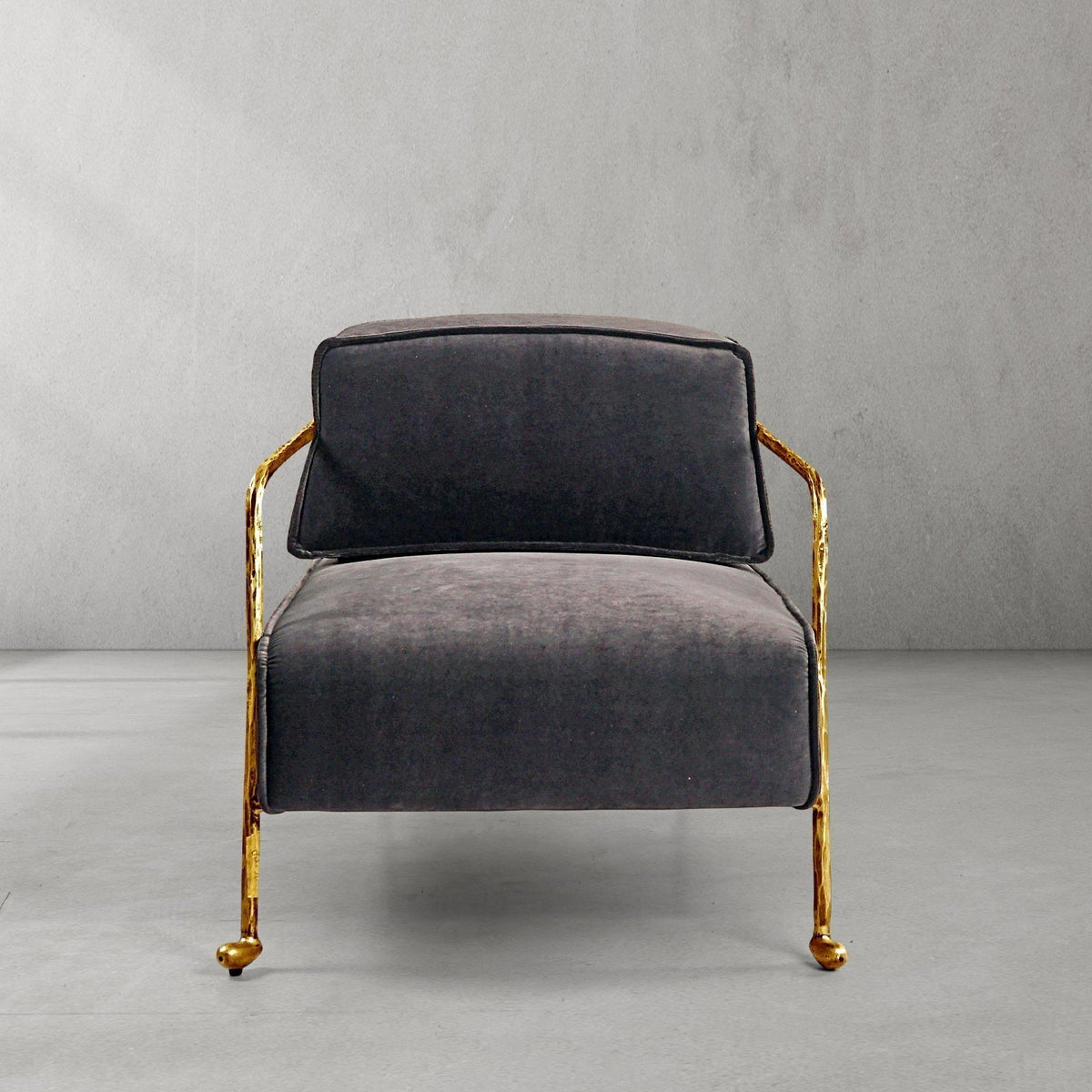 Thomson Gray Velvet Armchair