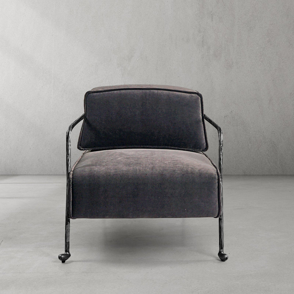 Thomson Gray Velvet Armchair