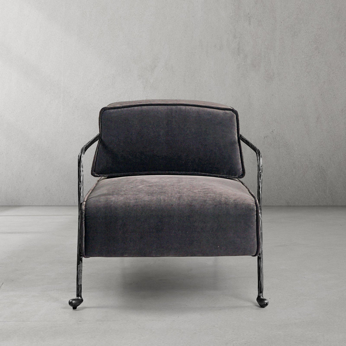 Thomson Gray Velvet Armchair