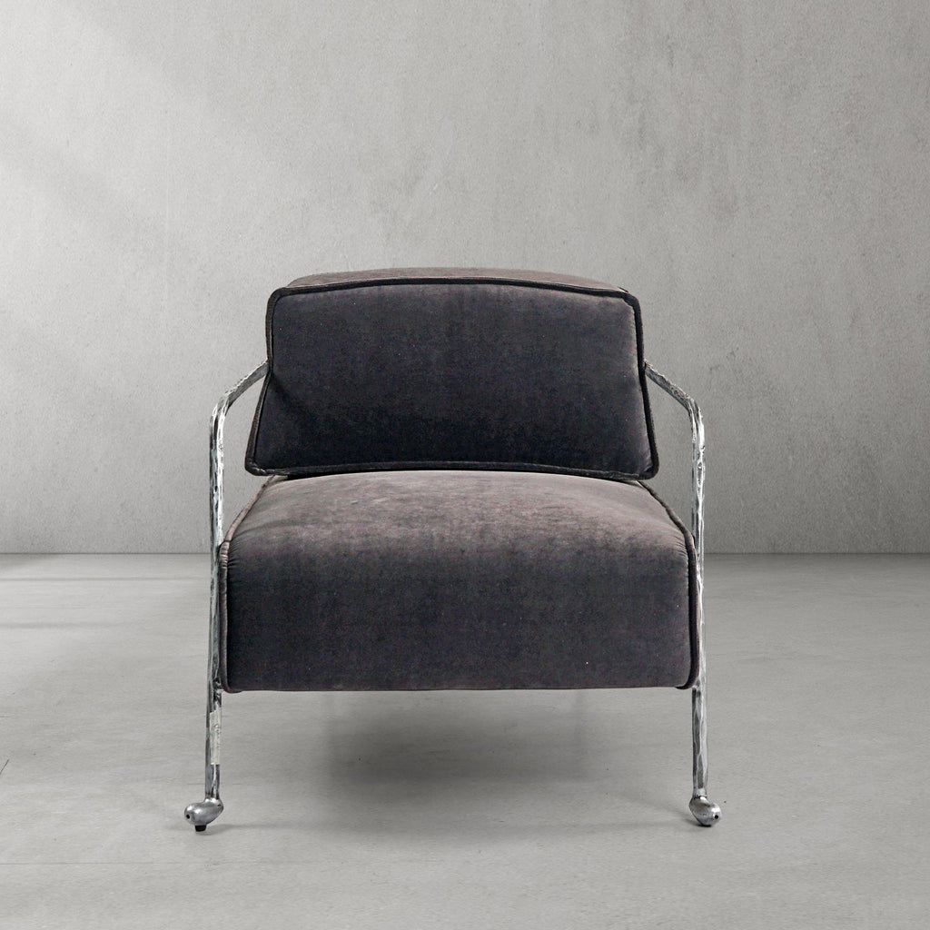 Thomson Gray Velvet Armchair