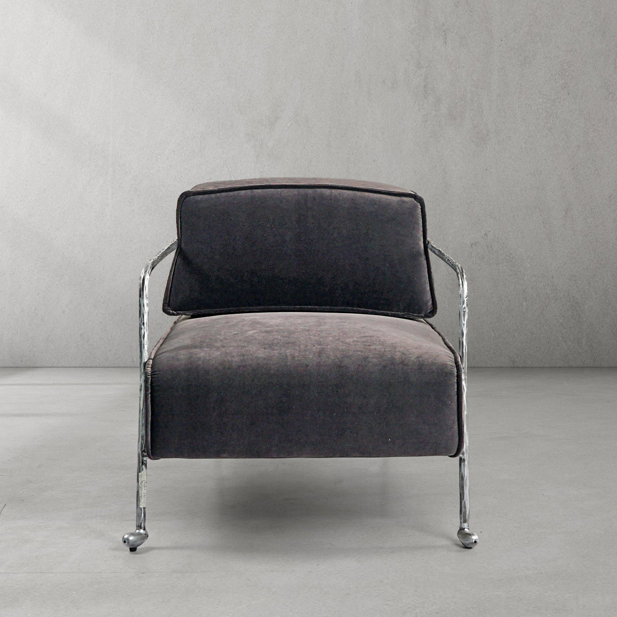 Thomson Gray Velvet Armchair
