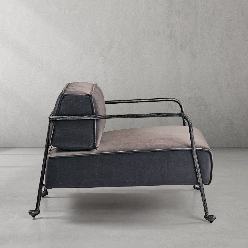 Thomson Gray Velvet Armchair