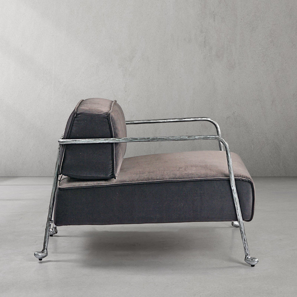 Thomson Gray Velvet Armchair