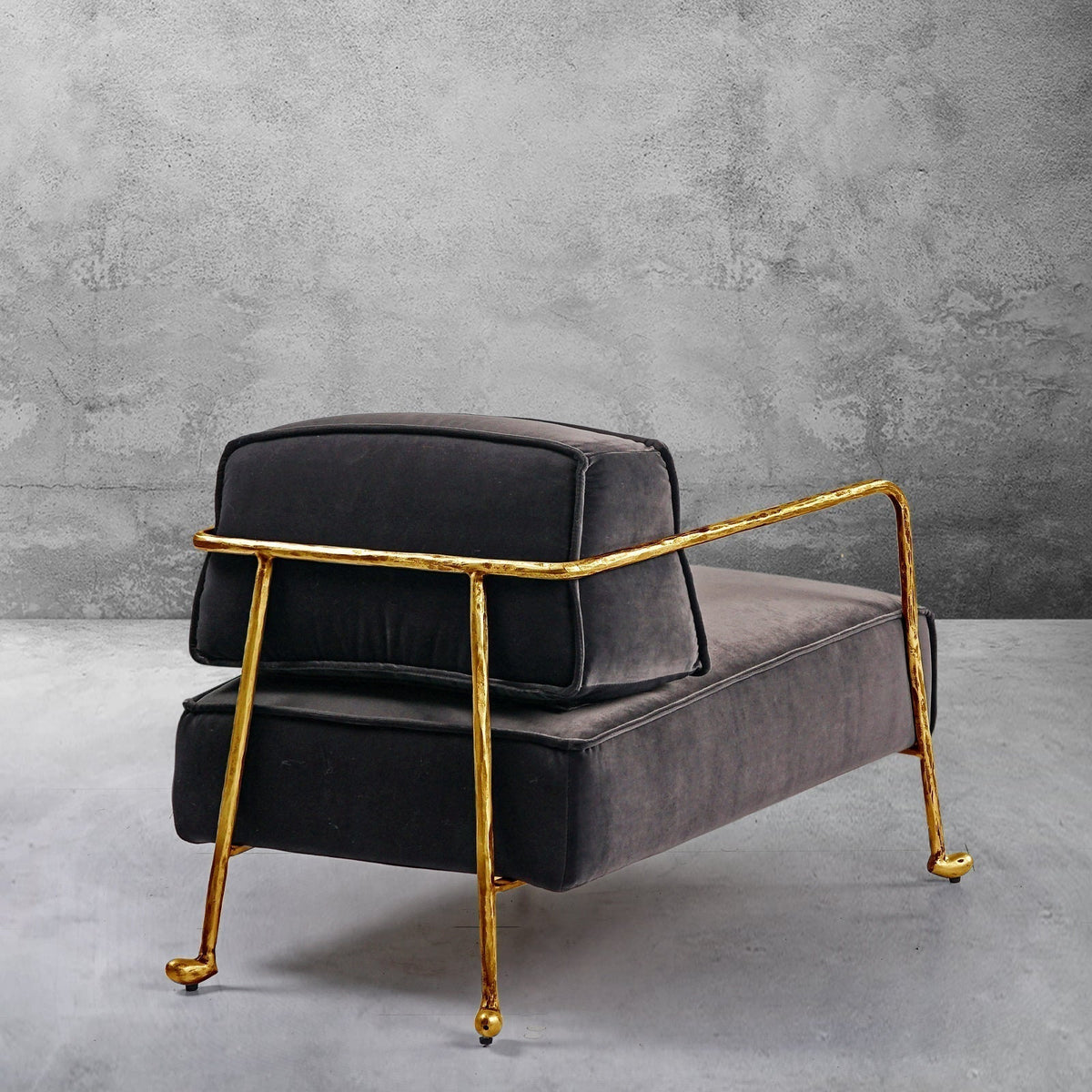 Thomson Gray Velvet Armchair
