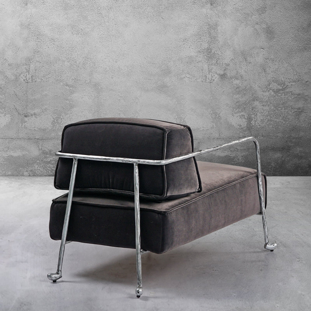 Thomson Gray Velvet Armchair