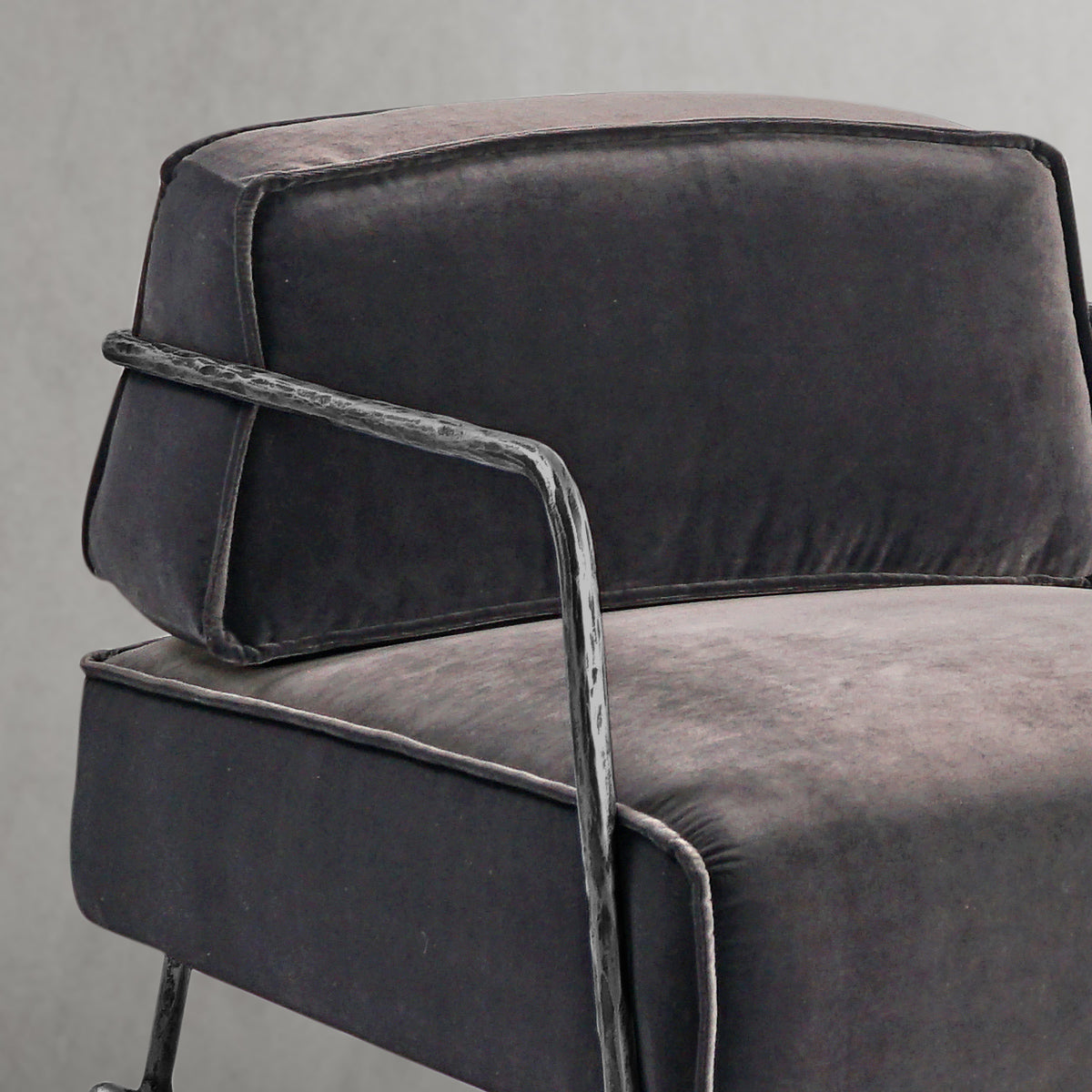 Thomson Gray Velvet Armchair