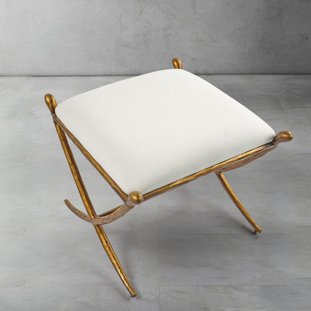 Thomson Horn Fabric Base Stool