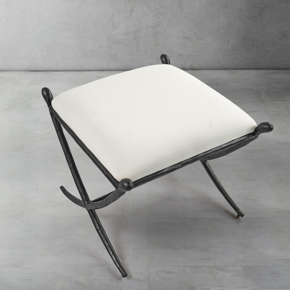 Thomson Horn Fabric Base Stool