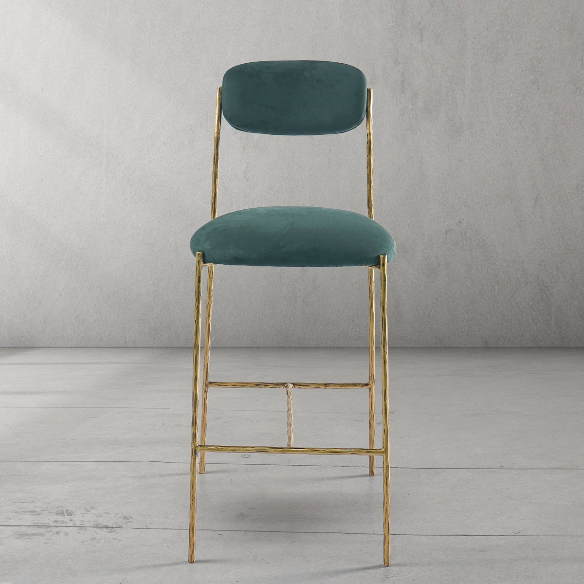 Thomson Green Fabric Bar Stool
