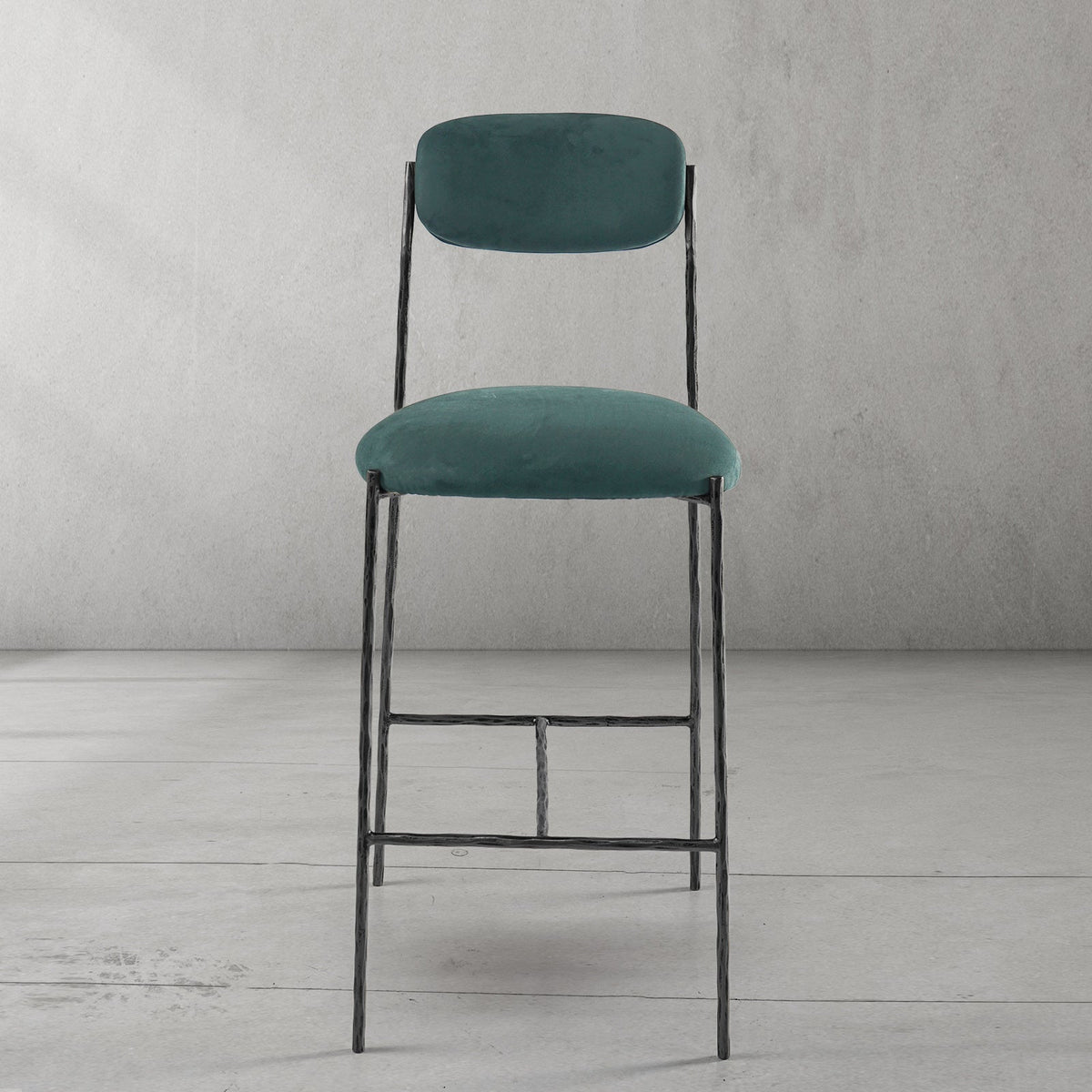 Thomson Green Fabric Bar Stool