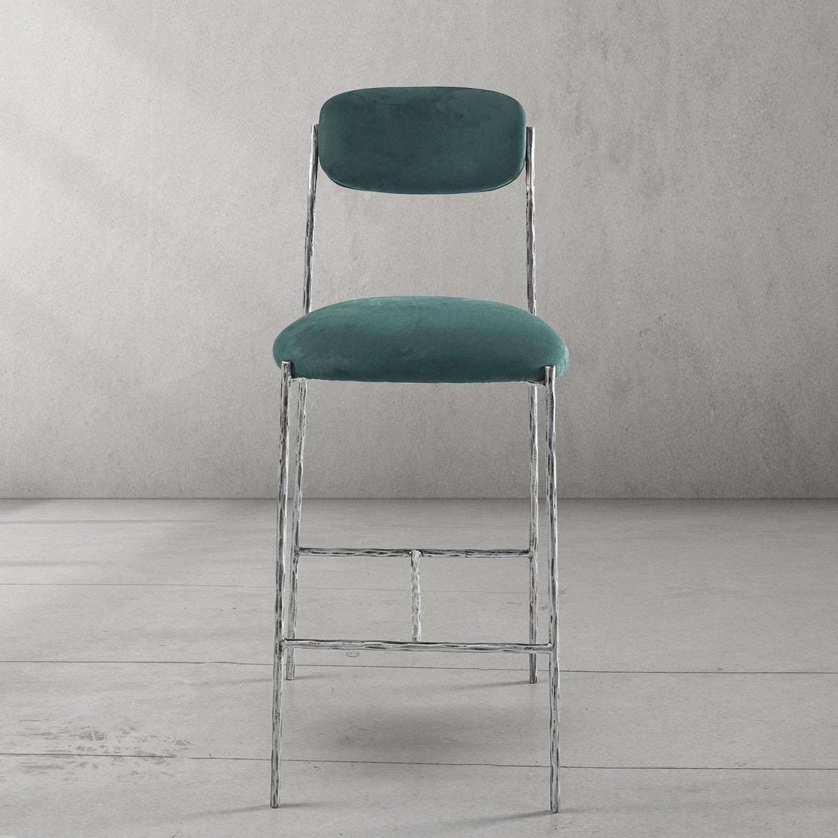Thomson Green Fabric Bar Stool