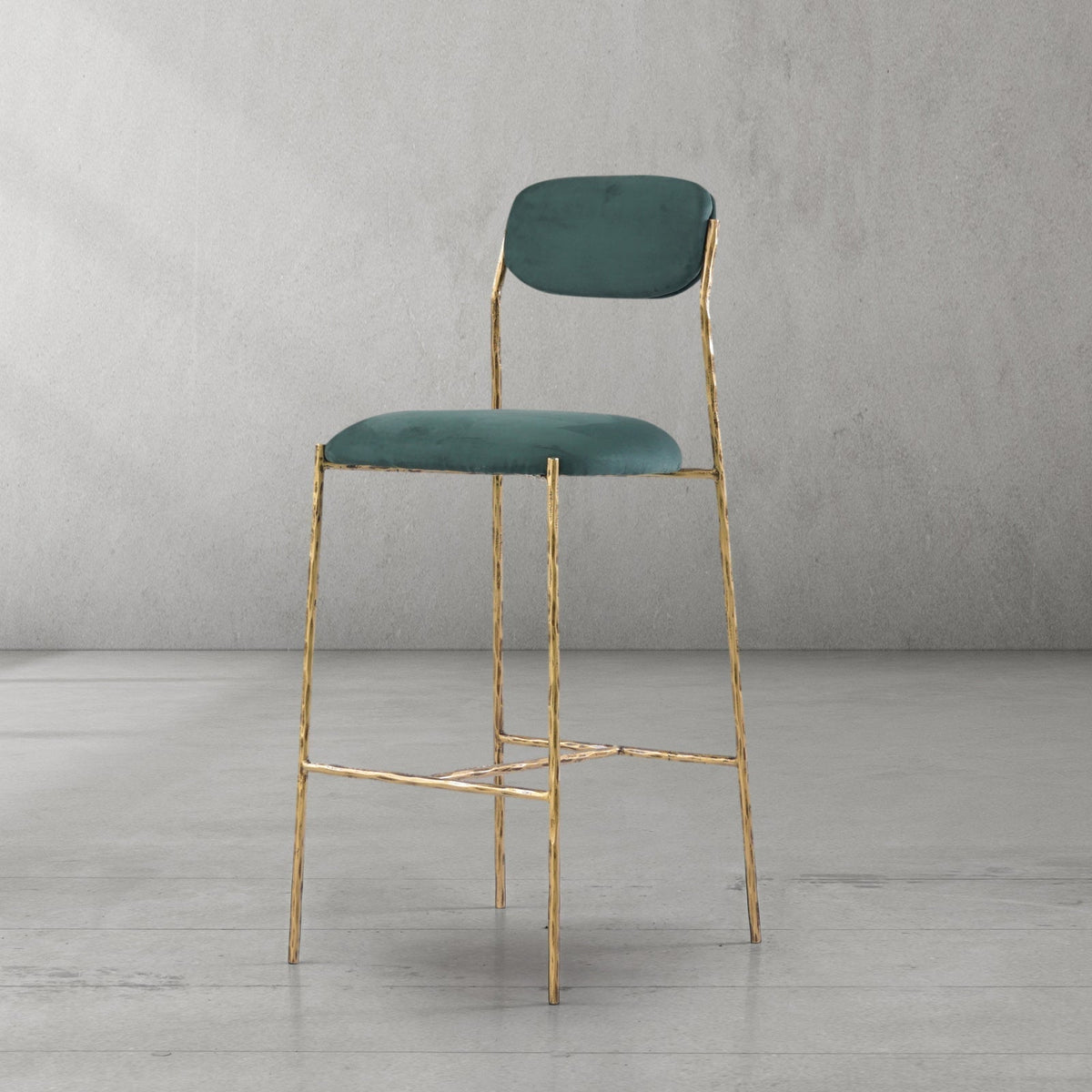 Thomson Green Fabric Bar Stool