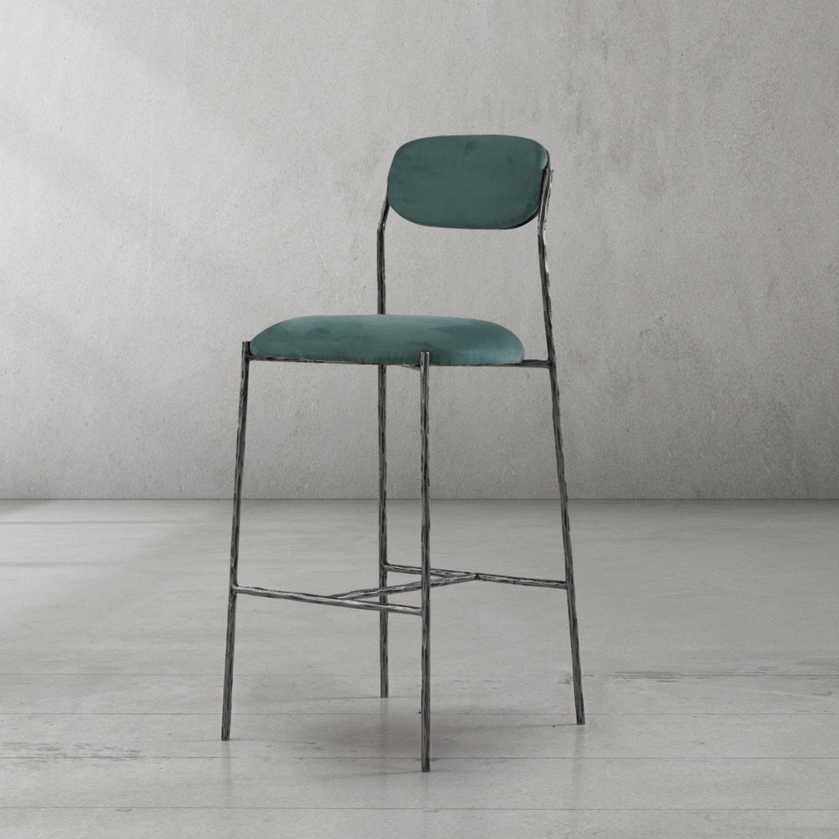Thomson Green Fabric Bar Stool