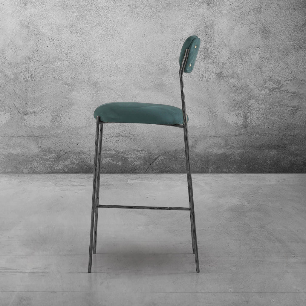 Thomson Green Fabric Bar Stool