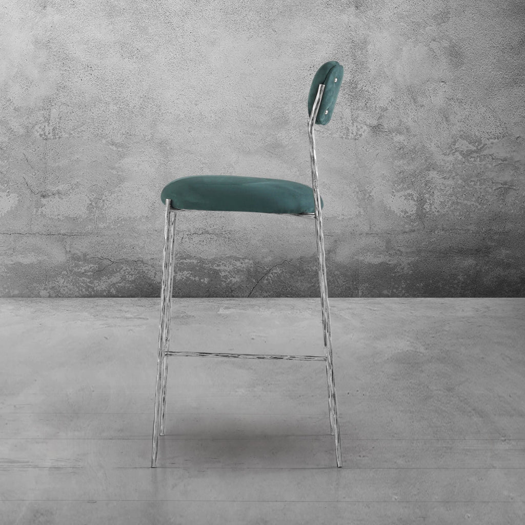 Thomson Green Fabric Bar Stool