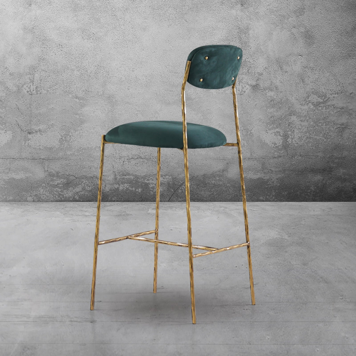 Thomson Green Fabric Bar Stool