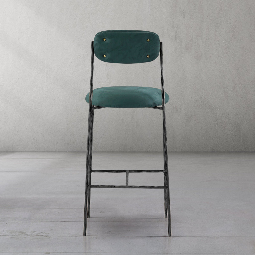 Thomson Green Fabric Bar Stool
