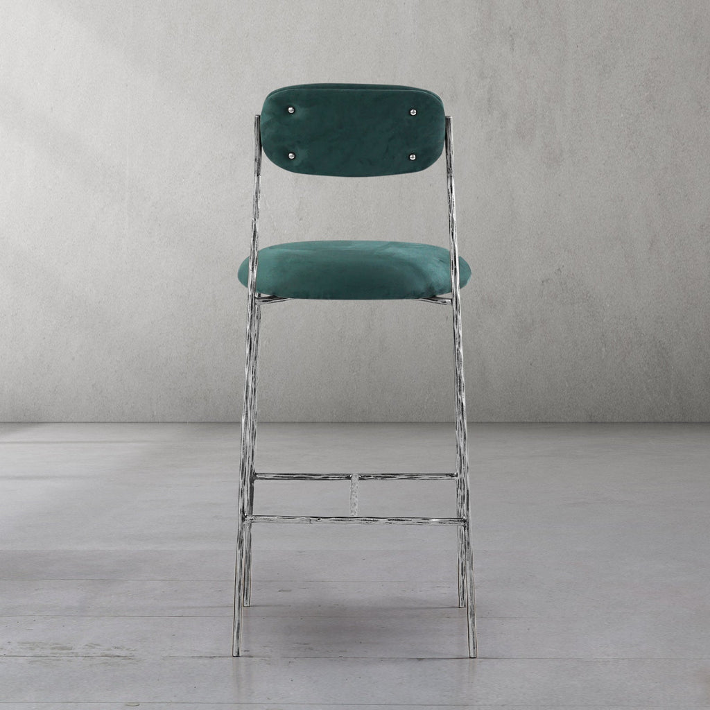 Thomson Green Fabric Bar Stool
