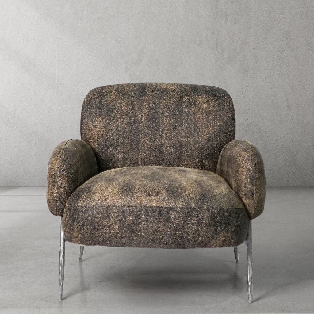 Thomson Vintage Pearl Grain Cowhide Lounge Chair