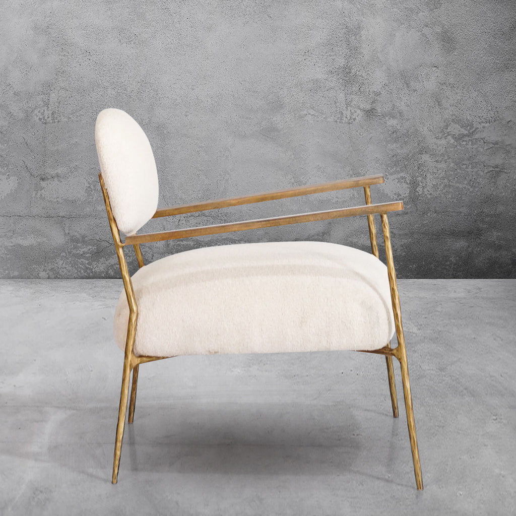 Thomson White Pure Wood Handrail Chair