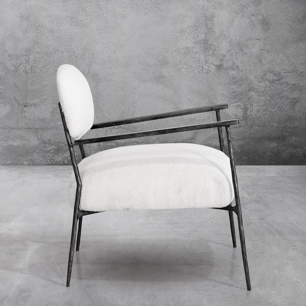 Thomson White Pure Wood Handrail Chair