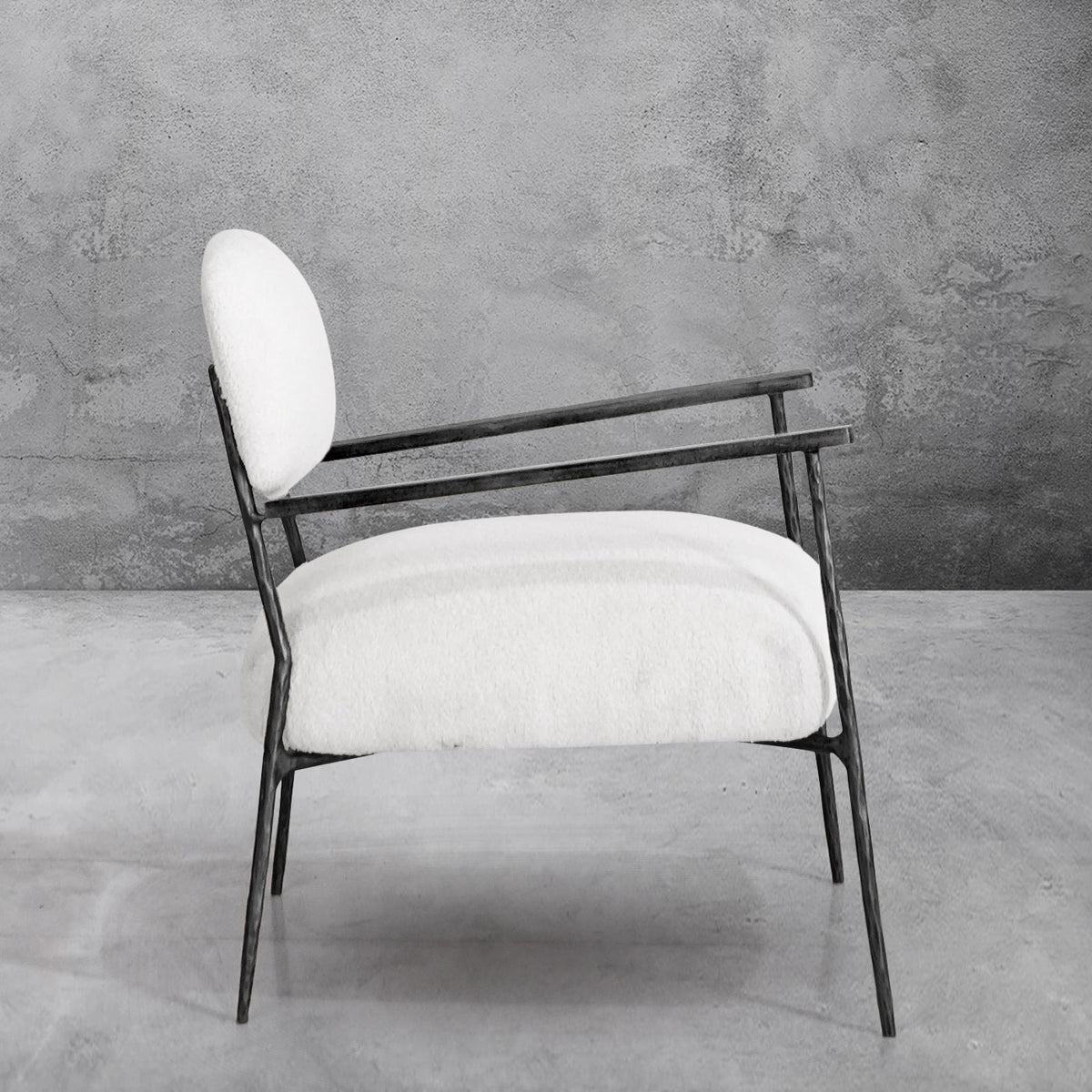 Thomson White Pure Wood Handrail Chair