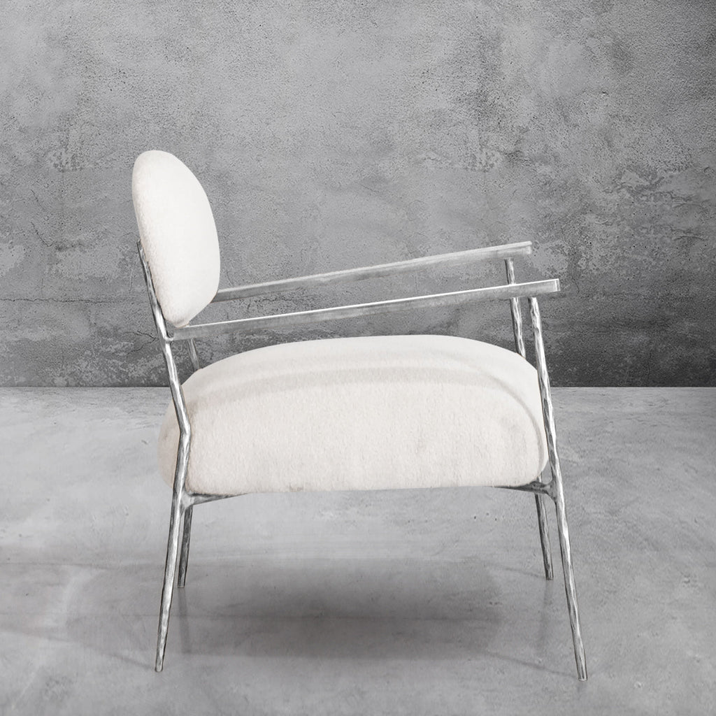 Thomson White Pure Wood Handrail Chair