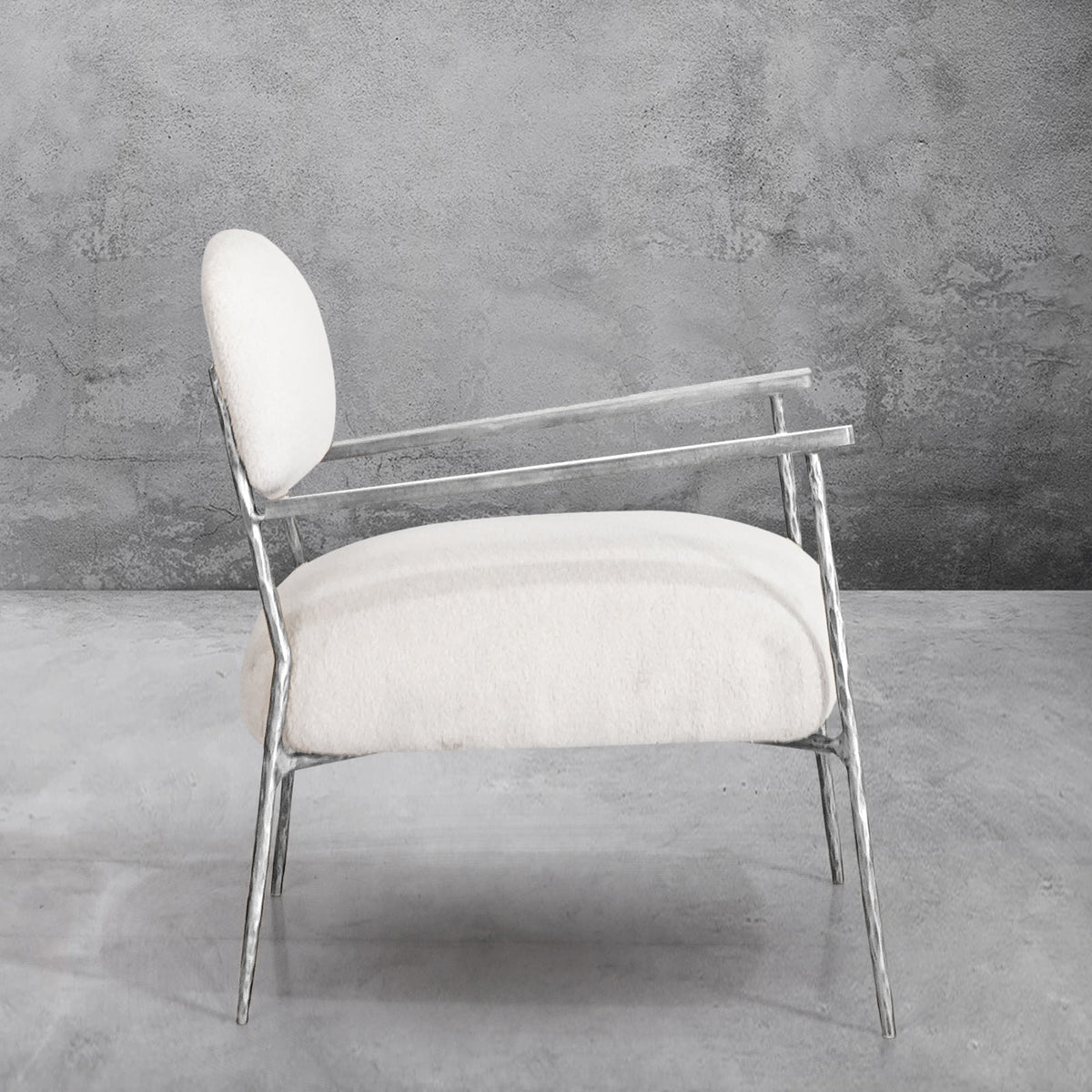 Thomson White Pure Wood Handrail Chair