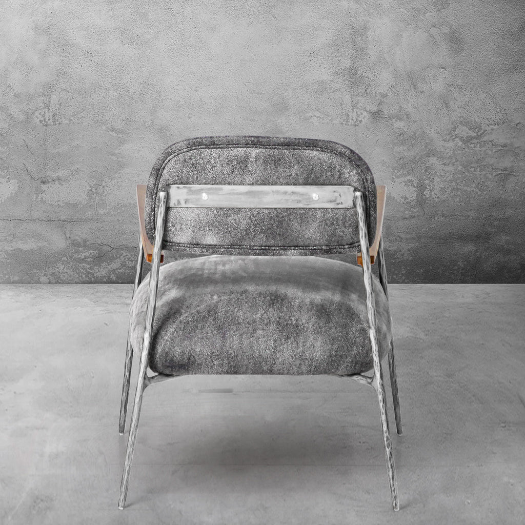 Thomson Grey Pearl Grain Leather Armchair